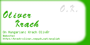 oliver krach business card
